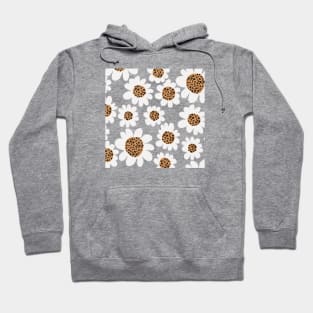 Leopard white flowers Hoodie